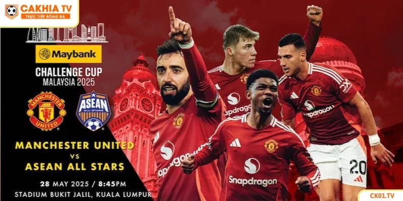 Manchester United mang đội hình siêu mạnh đấu All Star ASEAN